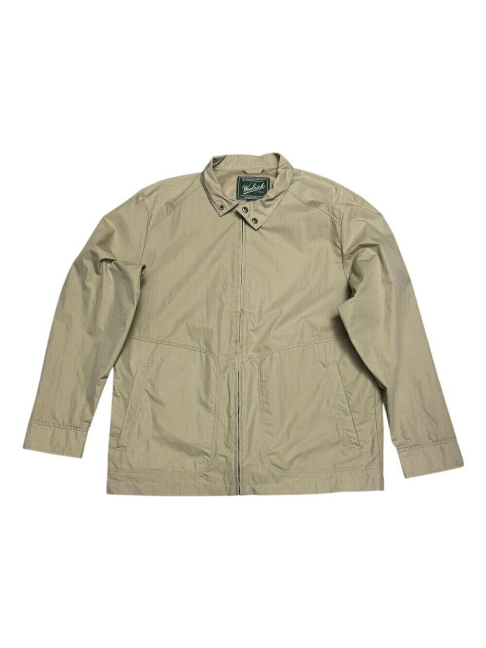 WOOLRICH Khaki Water Resistant Bomber Casual Light Jacket Mens Large